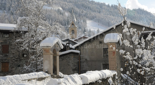 Il Ponte di Combo innevato a Bormio