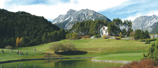 Veduta del campo da golf a 9 buche di Bormio