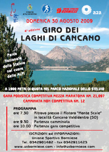 Maratona giro dei laghi di Cancano a Valdidentro, Valtellina