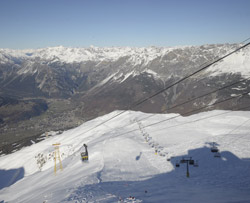 La partenza delle piste a Bormio 3000 e gli impianti di risalita