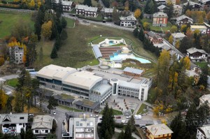 Veduta aerea delle terme di Bormio