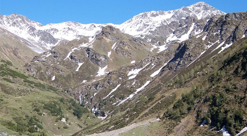 Veduta della Val Zebrù in Alta Valtellina